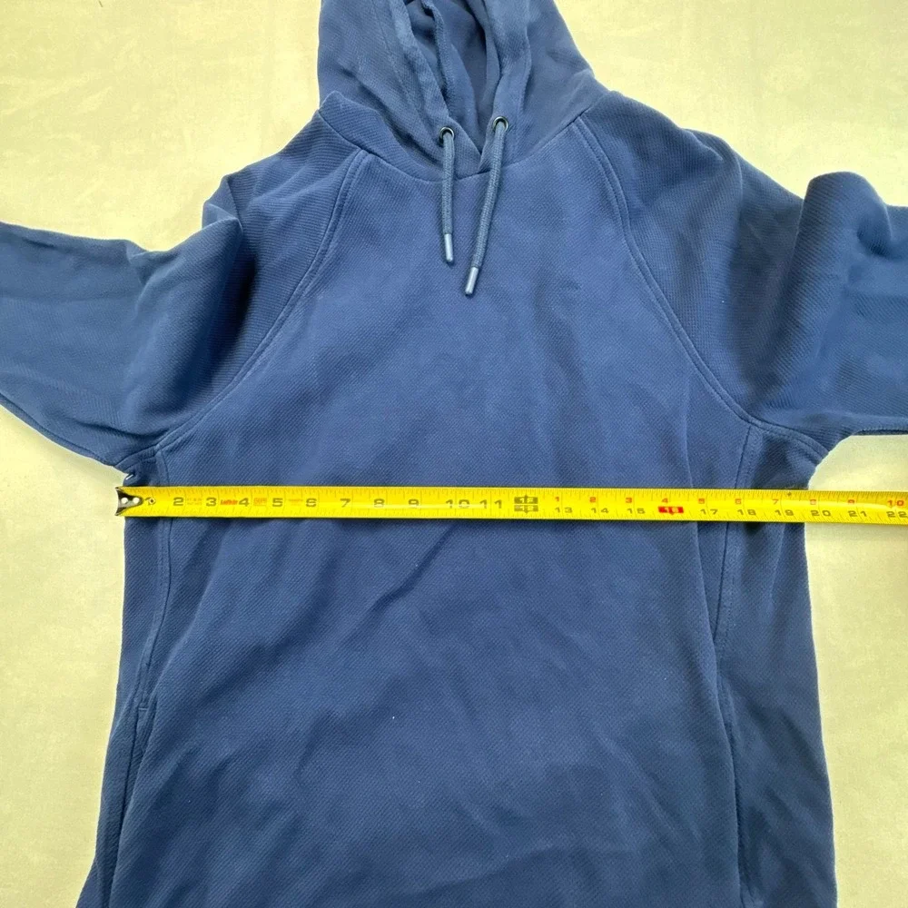 FLX Urban Commuter Pullover Hoodie Mens Large Blue Raglan Long Sleeve Drawstring